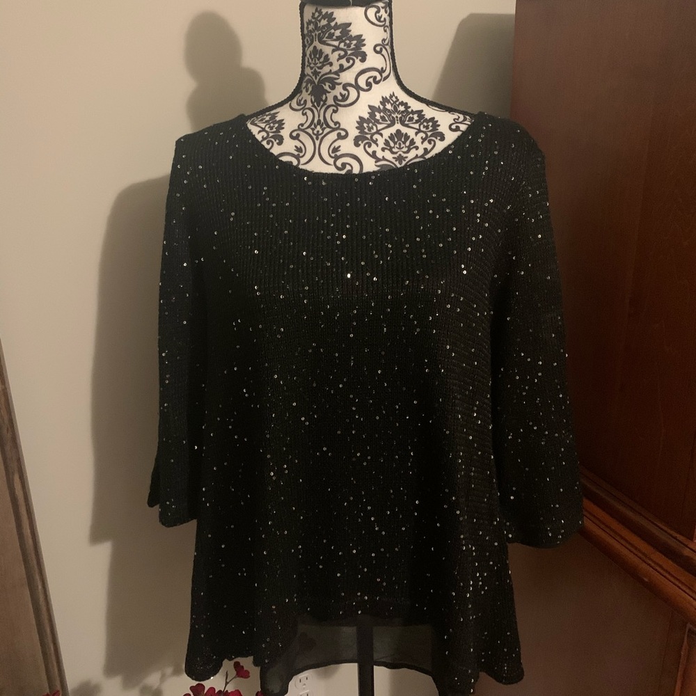 Black Sequined Sweater